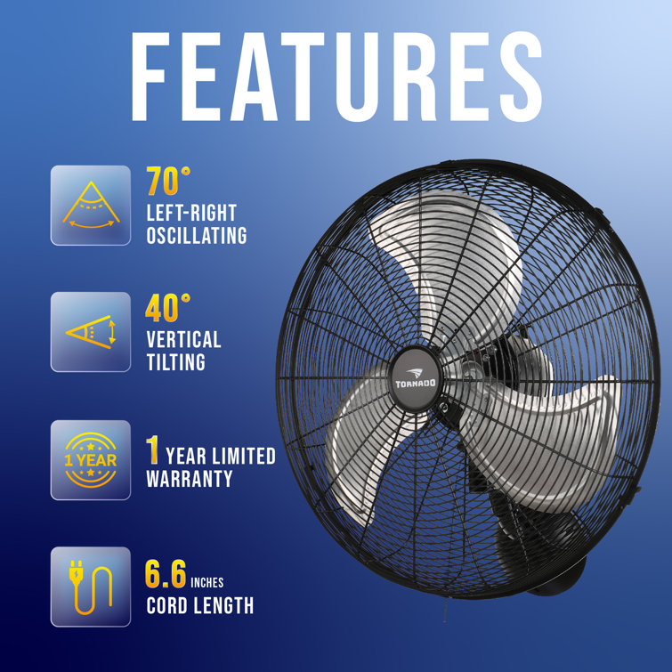 Tornado Fans Tornado 20 Inch Pro Series High Velocity Oscillating